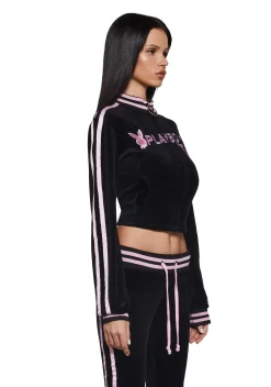 Playboy by Dolls Kill Bottoms|Pants*Leisurely Yours Velour Track Pants