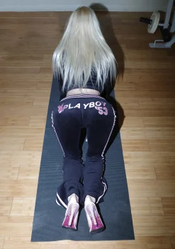 Playboy by Dolls Kill Bottoms|Pants*Leisurely Yours Velour Track Pants