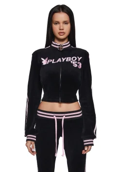 Playboy by Dolls Kill Bottoms|Pants*Leisurely Yours Velour Track Pants