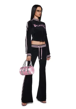 Playboy by Dolls Kill Bottoms|Pants*Leisurely Yours Velour Track Pants