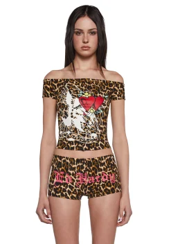 Ed Hardy Bottoms|Shorts*Leopard Booty Shorts