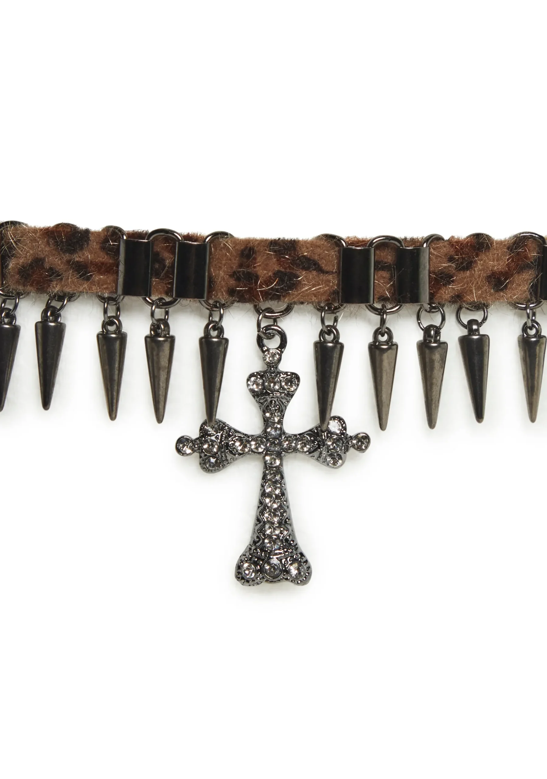 Widow Jewelry*Leopard Cross Necklace