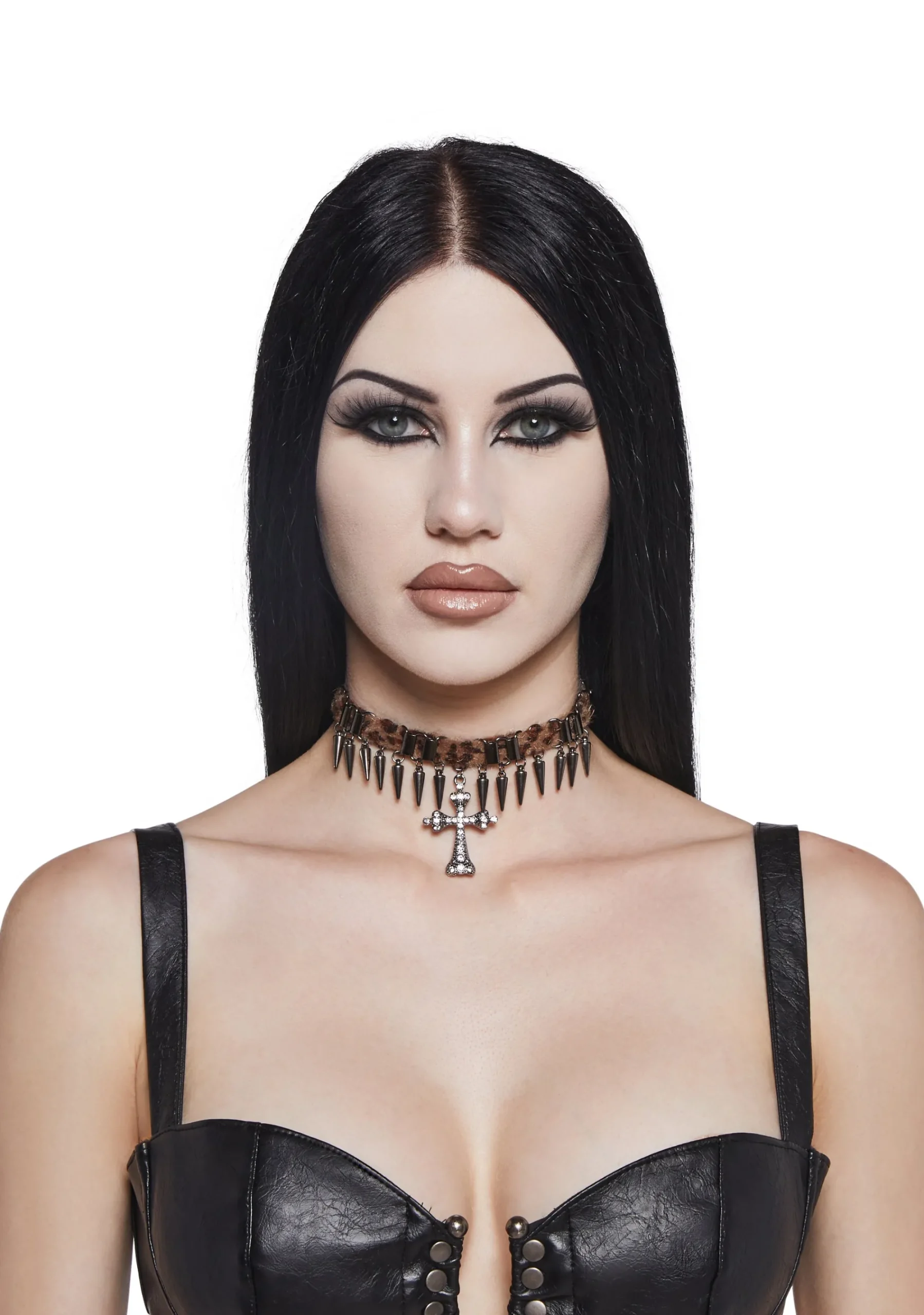 Widow Jewelry*Leopard Cross Necklace