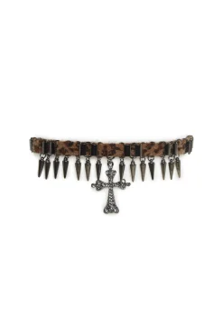 Widow Jewelry*Leopard Cross Necklace