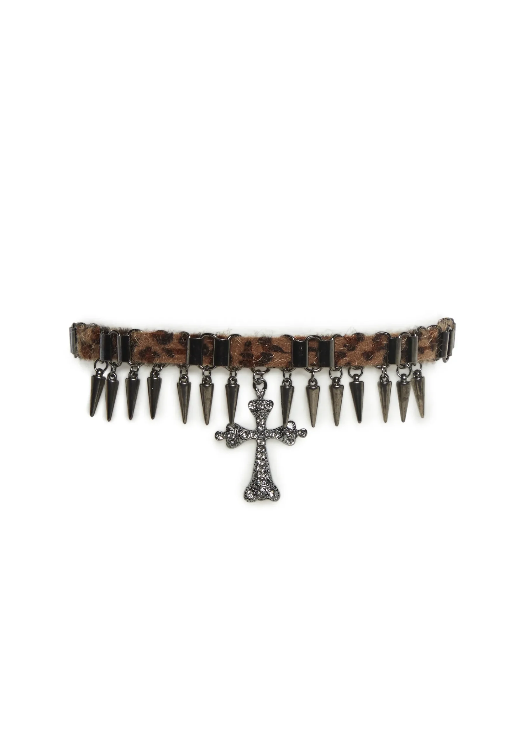 Widow Jewelry*Leopard Cross Necklace