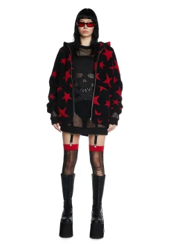 Current Mood Outerwear*Less Than Impressed Hooded Sherpa Jacket