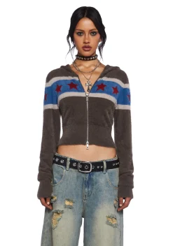Current Mood Sweatshirts & Hoodies|Tops*Let’s Ditch Fuzzy Hoodie