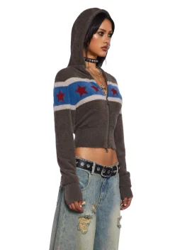 Current Mood Sweatshirts & Hoodies|Tops*Let’s Ditch Fuzzy Hoodie