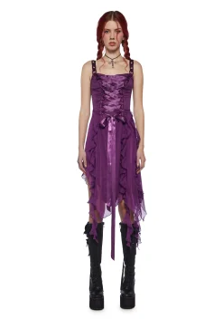 Current Mood Dresses*Life's No Fairytale Midi Dress - Purple