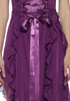 Current Mood Dresses*Life's No Fairytale Midi Dress - Purple