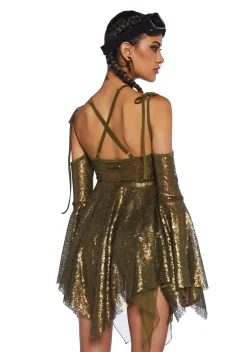 Club Exx Dresses|Mini Dresses*Lightning In A Bottle Mini Dress - Gold