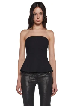 x_Blue Blush Tops*Lip Gloss Envy Open Back Top