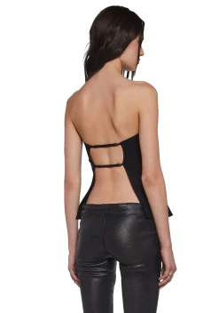 x_Blue Blush Tops*Lip Gloss Envy Open Back Top