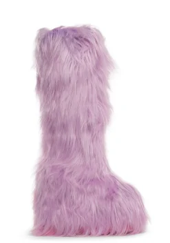 Club Exx Boots*Liquid Rhythm Faux Fur Boots - Pink