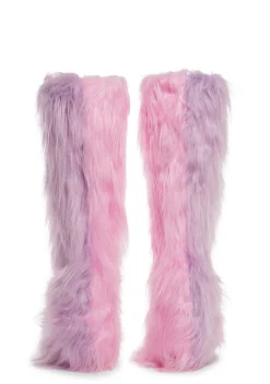 Club Exx Boots*Liquid Rhythm Faux Fur Boots - Pink