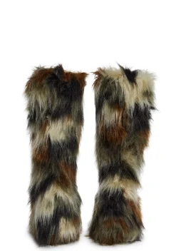 Current Mood Boots*Liquid Rhythm Faux Fur Boots - Camo
