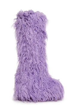 Club Exx Boots*Liquid Rhythm Faux Fur Boots - Purple