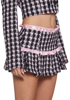 Sugar Thrillz Bottoms|Skirts*Literal Babe Tweed Mini Skirt