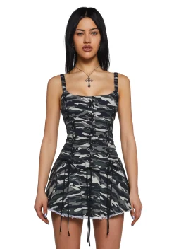 Current Mood Dresses|Mini Dresses*Little Miss Attitude Mini Dress - Camo