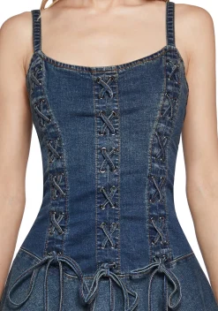 Current Mood Dresses|Mini Dresses*Little Miss Attitude Mini Dress - Blue
