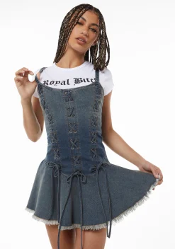 Current Mood Dresses|Mini Dresses*Little Miss Attitude Mini Dress - Blue