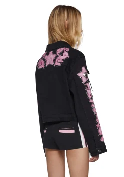 Sugar Thrillz Bottoms|Pants*Longing Heart Denim Chaps - Black