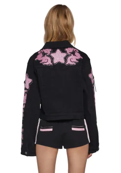 Sugar Thrillz Bottoms|Pants*Longing Heart Denim Chaps - Black