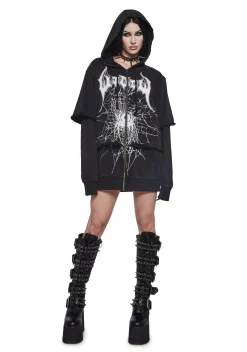Widow Outerwear|Sweatshirts & Hoodies*Looming Goth Zip-Up Hoodie