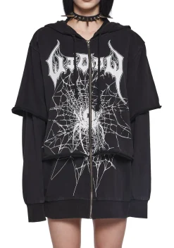 Widow Outerwear|Sweatshirts & Hoodies*Looming Goth Zip-Up Hoodie