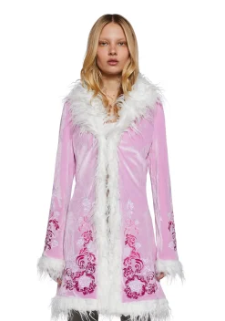 Sugar Thrillz Outerwear*Love By Candlelight Velvet Coat