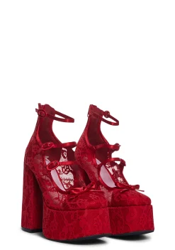 Sugar Thrillz Platforms|Heels*Love Smiling Melody Platform Heels