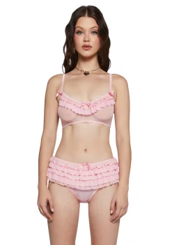 Sugar Thrillz Lingerie*Love Strings Ruffled Bra