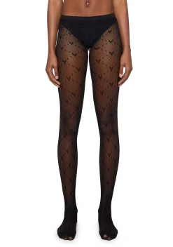 x_Leg Avenue Socks & Tights*Love Struck Sheer Tights - Black