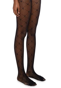 x_Leg Avenue Socks & Tights*Love Struck Sheer Tights - Black