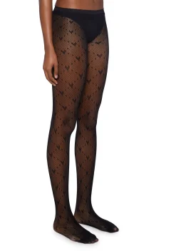 x_Leg Avenue Socks & Tights*Love Struck Sheer Tights - Black