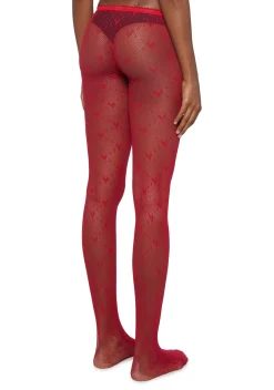 x_Leg Avenue Socks & Tights*Love Struck Sheer Tights - Red