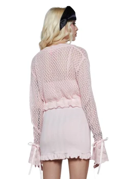 Sugar Thrillz Tops|Plus*Lovely Day Sheer Cardigan