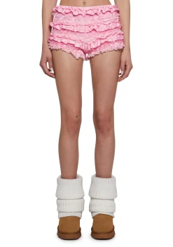 Sugar Thrillz Bottoms|Plus*Lovesick Lace Ruffle Bloomers - Pink