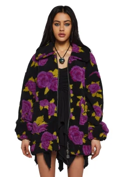 Current Mood Outerwear|Plus*Loving Bloom Sherpa Jacket