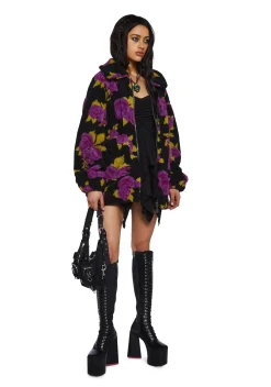 Current Mood Outerwear|Plus*Loving Bloom Sherpa Jacket