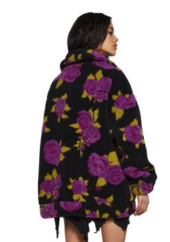 Current Mood Outerwear|Plus*Loving Bloom Sherpa Jacket