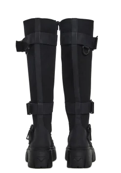 Club Exx Boots*Low Traitor Knee High Boots - Black