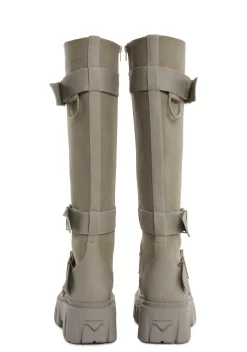 Club Exx Boots*Low Traitor Knee High Boots - Light Gray