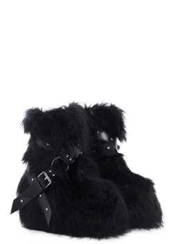 Club Exx Boots*Low Wild Instincts Faux Fur Boots - Black