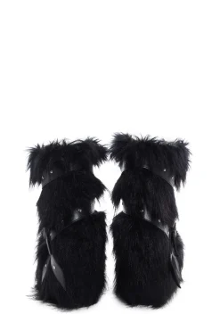 Club Exx Boots*Low Wild Instincts Faux Fur Boots - Black