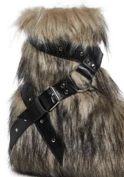 Club Exx Boots|Platforms*Low Wild Instincts Faux Fur Boots - Off White
