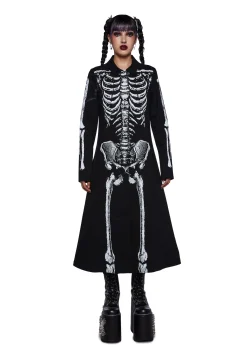 Trickz N' Treatz Outerwear*Lurking Horror Skeleton Trench Coat