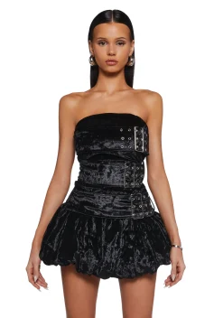 Current Mood Dresses|Mini Dresses*Lustrous Love Velvet Mini Dress