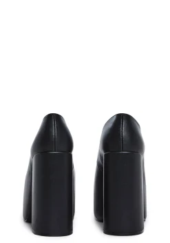 Trickz N' Treatz Platforms|Mary Janes*Macabre Meetup Platform Mary Janes - Black