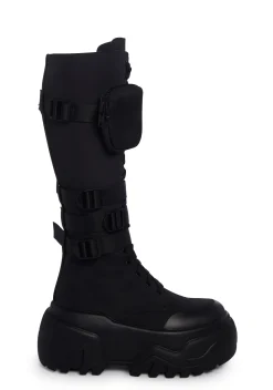 Poster Grl Boots|Platforms*Mad Hustle Knee High Combat Boots